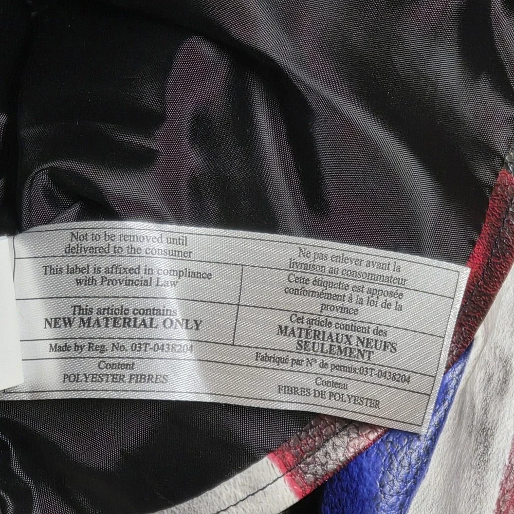 Disney Decendants Evie Bomber Jacket Girl's Size‎ 7/8 Red Blue Black Cropped